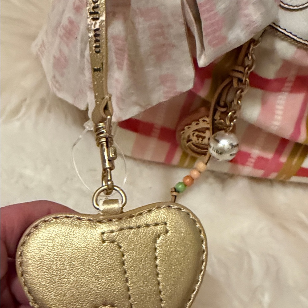 Y2K Authentic Juicy Couture Pink and Yellow Plaid Daydreamer Bag 💕 - Picture 4 of 17